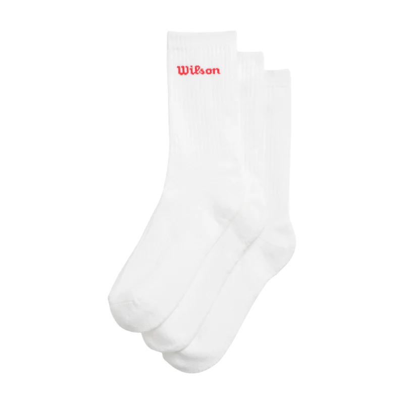 Chaussettes Wilson Crew Logo Blanc x3 – Image 2
